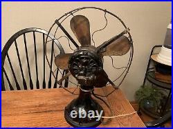 Antique Robbins And Myers Model 1159 16 Table Fan. Runs But Needs Work