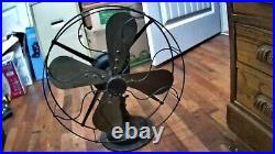 Antique Robbins & Myers 16 4 Brass Blades #2417B 3 Speed Oscillating Fan