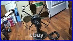 Antique Robbins & Myers 16 4 Brass Blades #2417B 3 Speed Oscillating Fan