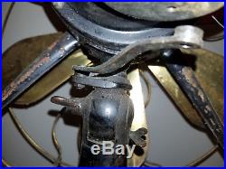 Antique Robbins Myers 6 Brass Blade Fan 16 Inch List No. 2426 HTF Rare USA 3 Spd