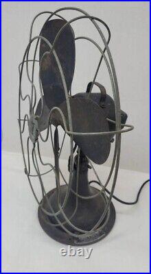 Antique Robbins & Myers Electric 3 Speed Oscillating 18 Fan 4 Blades 1604-A