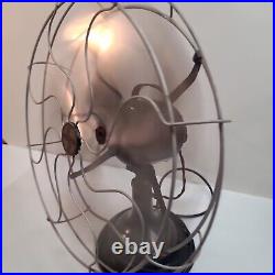 Antique SIGNAL 17 1930s Art Deco Osculating Electric Fan Model No. 1250A WORKS