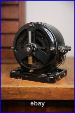 Antique Scott Alternating Electric Motor Fan Base tool pancake industrial RARE