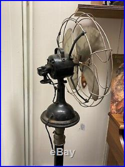 Antique Signal Electric Cast Iron Pedestal Fan Model