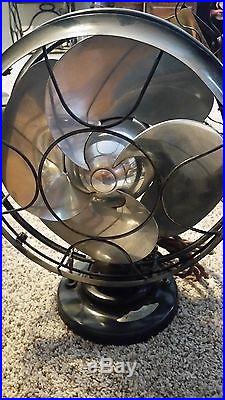 Antique Silver Swan Art deco Electric Fan