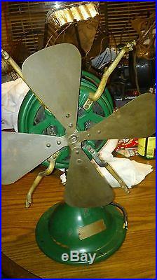 Antique Snowflake Menominee brass blade electric fan
