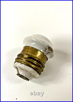 Antique Tregoning Porcelain Screw In Electric Plug & Perkins Mate Socket RARE