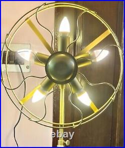 Antique Tripod Fan 5 Light Lamp Floor Tripod Stand x-mas gift item