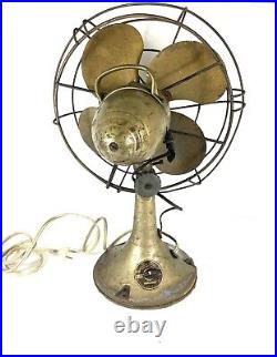 Antique Victor Electric Products Desk Fan F-3128 Steampunk Industrial
