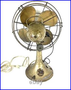 Antique Victor Electric Products Desk Fan F-3128 Steampunk Industrial