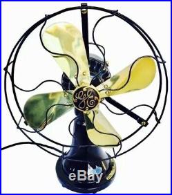Antique, Vintage 1915 Ge Coin Operated Brass Blade Restored Fan Must See This