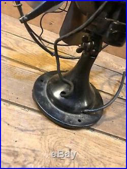 Antique Vintage 1920s Century 10 Electric Fan S2-10 Brass Blades Oscillating
