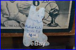 Antique Vintage 1920s Polar Cub Electric Fan With Orignal Box and Tag Runs