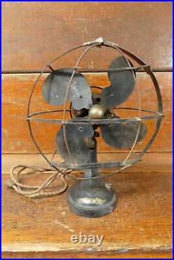 Antique Vintage 1930s Emerson Seagull Desktop Oscillating Fan Art Deco MCM WORKS