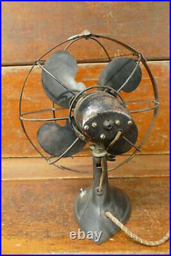 Antique Vintage 1930s Emerson Seagull Desktop Oscillating Fan Art Deco MCM WORKS