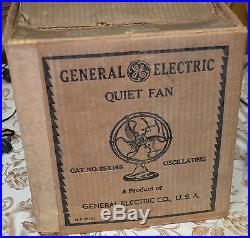 Antique Vintage 1930s General Electric GE Quiet Blade Fan With Original Box