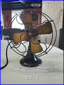 Antique Vintage 9 Emerson Northwind Desk Fan 444-a Ge Westinghouse Era - Vgc