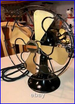 Antique Vintage Dayton Electric Fan 8 Cast Iron Base Original