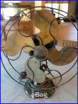 Antique Vintage Electric Fan 10 Emerson Jr Bullwinkle Style Blades Fan Works