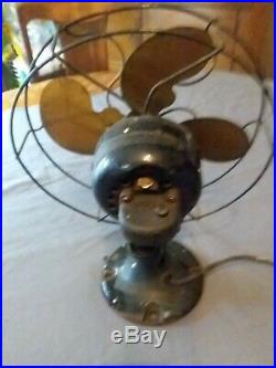 Antique Vintage Electric Fan 10 Emerson Jr Bullwinkle Style Blades Fan Works