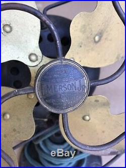 Antique Vintage Electric Fan. 9 Emerson Jr. Bullwinkle Style Blades