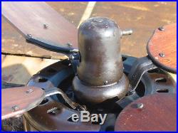 Antique Vintage Emerson 87641 AK Electric Ceiling Fan Roundnose Cast Iron AFCA