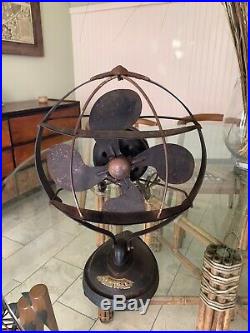 Antique Vintage Emerson Sea Gull 8 Tilt Adjust Fan