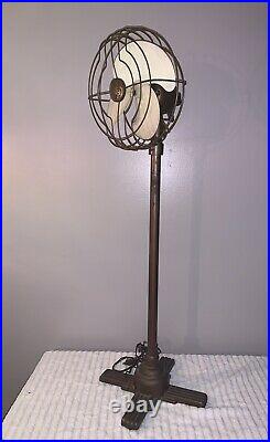 Antique Vintage GE Oscillating Standing Floor Fan 30s 40s Art Deco-Untested