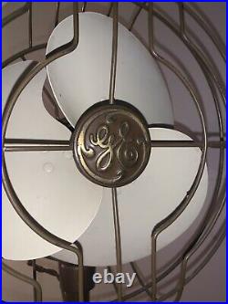 Antique Vintage GE Oscillating Standing Floor Fan 30s 40s Art Deco-Untested