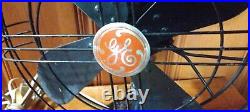 Antique/Vintage Ge 12 Desk Fan 2 Speeds Oscillation 1930s Black Working! Clean