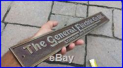 Antique Vintage General Electric Ge Rare Sign Plaque Name Plate Made In England
