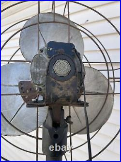 Antique Vintage General Electric Industrial Standing Floor Fan 30s 40s Art Deco
