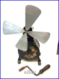 Antique Vintage German Mechanical Spring Wound Fan. Not electric