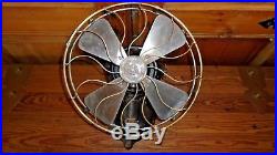 Antique Vintage J. Stone & Cº Electric Fan 24 volts Tab Foot