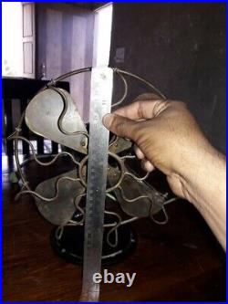 Antique Vintage Marelli Fan universal desk fan brass blade DC table fan Brass