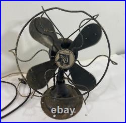 Antique Vintage R&m Junior 8 Inch Electric Fan Working Condition