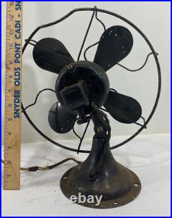 Antique Vintage R&m Junior 8 Inch Electric Fan Working Condition