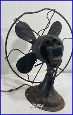 Antique Vintage R&m Junior 8 Inch Electric Fan Working Condition