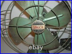 Antique / Vintage Singer Sewing Machine Co Elizabethtport N. J Table Fan No. G36A