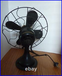 Antique Vintage Westinghouse Metal Table Desk Or Wall Mounted Fan 12in