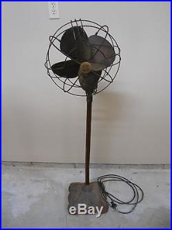 Antique Vintage Westinghouse Mid- Century Electric Fan Works Well Brass