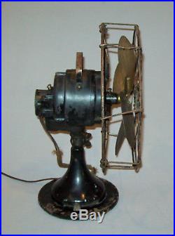 Antique Vtg 1920s Century 10 Electric Fan S2-10 Brass Blades Oscillating Works