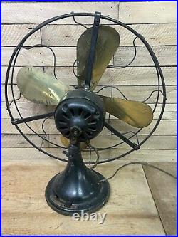 Antique Vtg 20s 1924 3 Speed 12 Brass Blade GE General Electric AD1 NO 2720 Fan