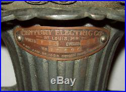 Antique Vtg Ca Jan 30 1900 Cast Iron Century Electric Co Ceiling Fan Very Fancy