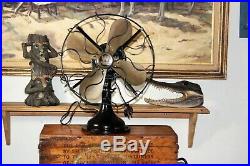 Antique Vtg Westinghouse Electric 3 Speed Fan 4 Brass Blades 12