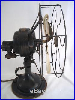 Antique Western Electric 12 Brass Blade Osculating 3 Speed Fan