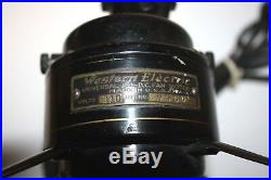 Antique Western Electric Brass blade Oscillating Fan 10 List No. 7600