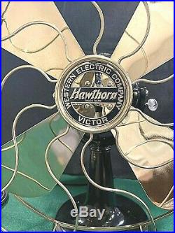 Antique Western Electric Hawthorn Victor Fan, 16 Circa 1906 Vintage