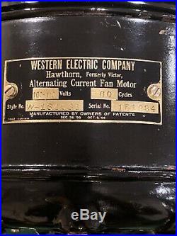 Antique Western Electric Hawthorn Victor Fan, 16 Circa 1906 Vintage
