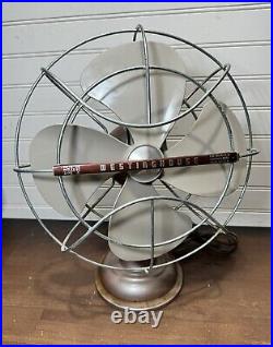 Antique Westinghouse 11 Inch METAL Desk Fan Oscillating